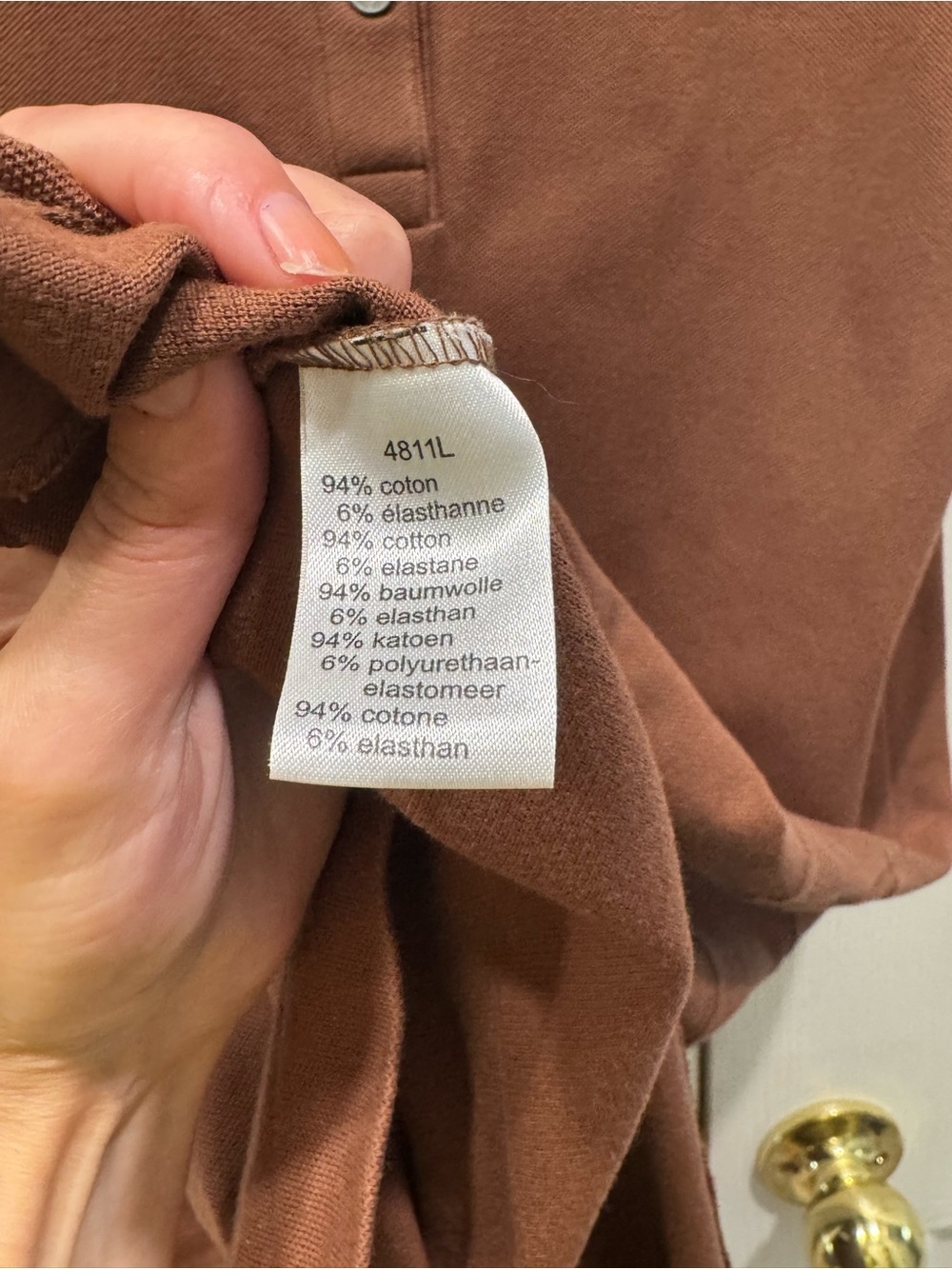 Lacoste Brown Polo Dress - Short Sleeve - Picture 9 of 9